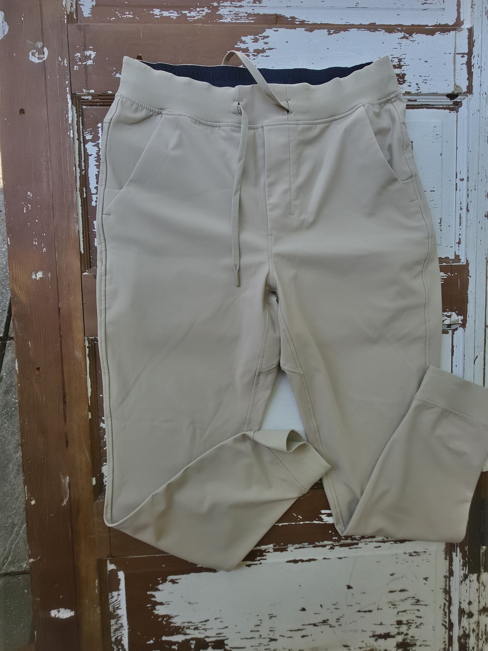 Birddogs Men’s Large Khaki Jogger Pants Performance Stretch Drawstring NwoT